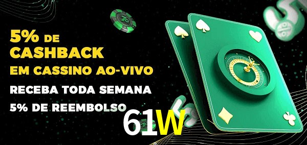 Promoções do cassino ao Vivo 61W